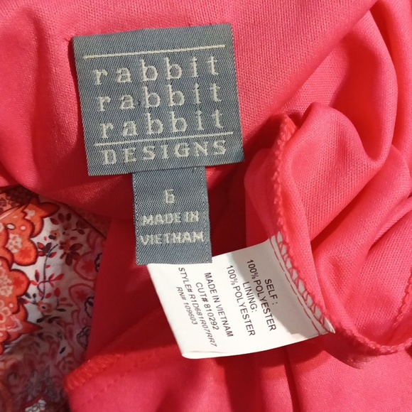 Rabbit, Rabbit, Rabbit designs women's multi color pink maxi dress - Picture 17 of 17